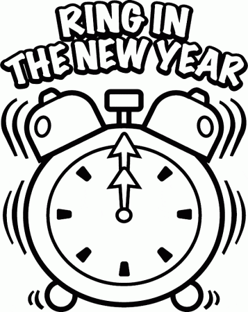 22 Free New Year's Coloring Pages - NYE 2022