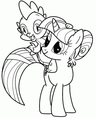 Dragon Spike coloring sheet page My Little Pony