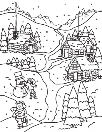 Printable Winter Coloring Page