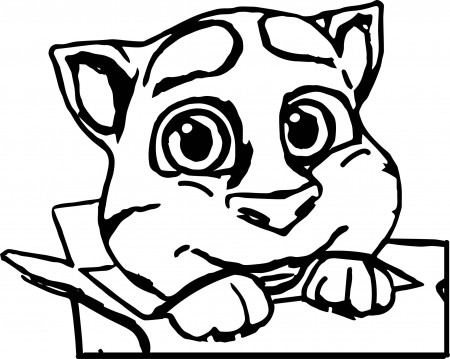 nice Talking Tom Cat Box Coloring Page (com imagens) | Ideias de ...