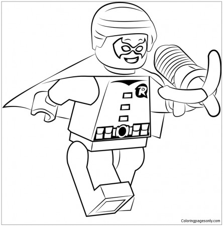 Lego Dick Grayson aka Robin Jr Coloring Page - Free Coloring Pages ...