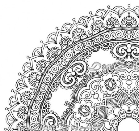 Flower Mandala Coloring Page Printable Pdf Blank Mandala | Etsy