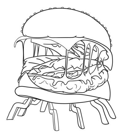 10 Printable Burger Coloring Pages For Your Little One