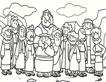 Cartoon Od Jesus Disciples Coloring Page : Coloring Sun
