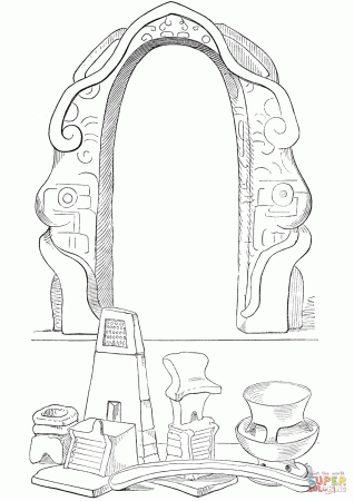Yoke, Knife, Small Vases and Altars Used in Aztec Sacrifices ...
