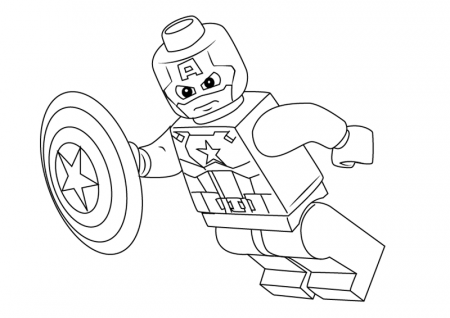 Angry Lego Captain America Coloring Page - Free Printable Coloring ...