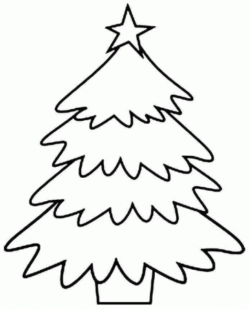 Coloring Pages Christmas Tree Printable Free For Kids 4954#