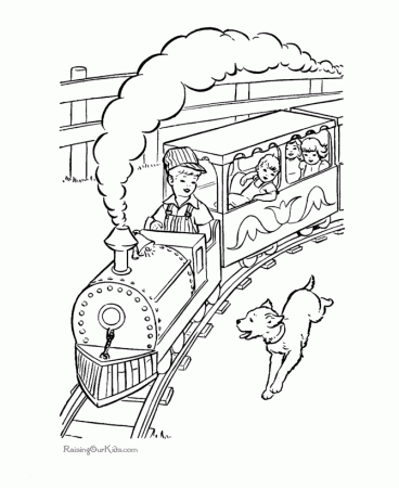 Train coloring sheets 021