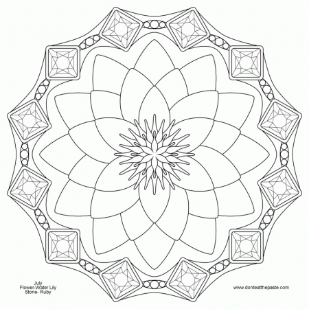 Don't Eat the Paste: July Birthstone and Flower Mandala