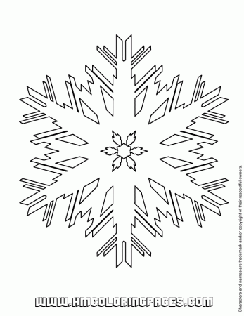 Snowflake Coloring Page For Kids | HM Coloring Pages