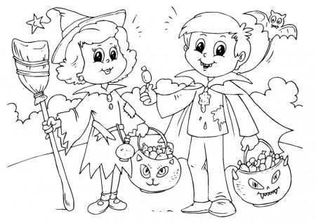 Coloring page trick or treat - img 22990.