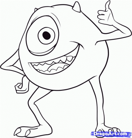 How to Draw Mike Wazowski, Step by Step, Characters, Pop Culture 