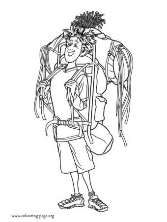 Hotel Transylvania - Jonathan, a backpacking tourist coloring page