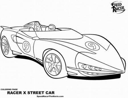 Speed Racer Coloring Page