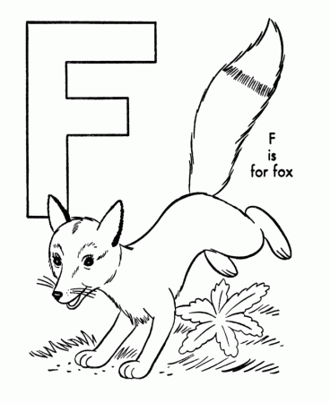Free Abc Coloring Sheets F Is For Fox - VoteForVerde.com