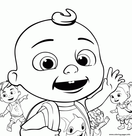 Cocomelon Going To School Coloring page Printable