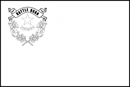 FREE Printable Nevada State Flag & color book pages | 8½ x 11