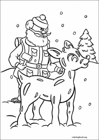 Rudolph The Red-Nosed Reindeer coloring page (021) @ ColoringBook.org