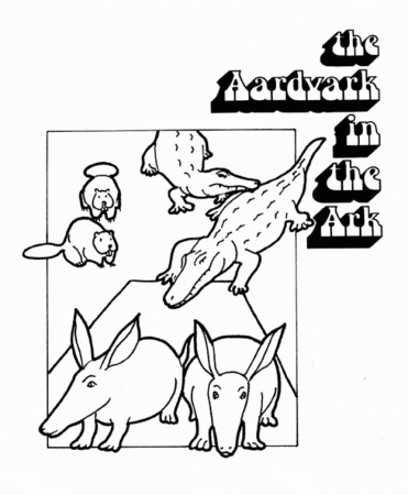 Free aardvark coloring sheet - Animals Town - Free aardvark color sheet