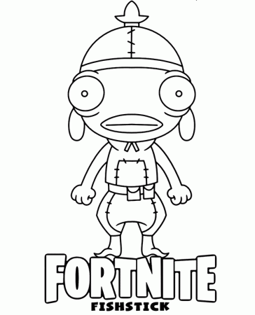 Printable Fortnite Fishstick coloring page