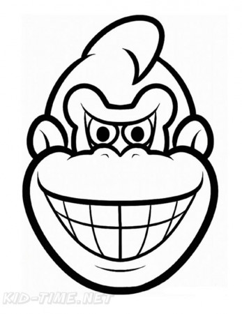 Donkey Kong Coloring Book Page