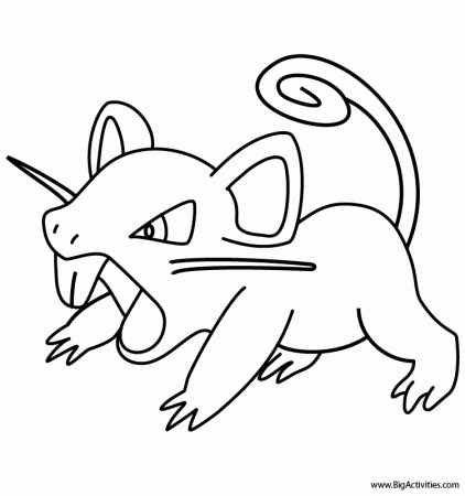 Rattata - Coloring Page (Pokemon)