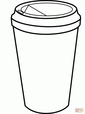 Cart Coffee Cup coloring page | Free Printable Coloring Pages