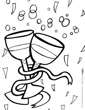 Printable New Years Coloring Page 2 - Coolest Free Printables