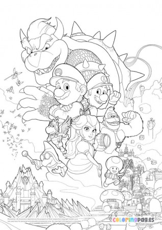 Super Mario Bros. movie poster coloring ...