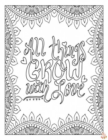 Printable Free Quote Coloring Pages For Kids - GBcoloring