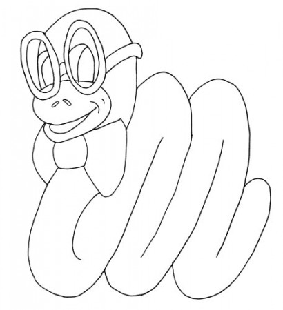 Book Worm Coloring Sheet - Get Coloring Pages