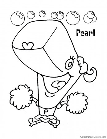 Spongebob - Pearl Coloring Page 01 | Coloring Page Central