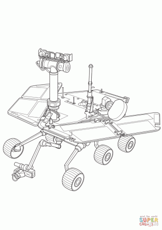 Curiosity Mars Rover coloring page | Free Printable Coloring Pages