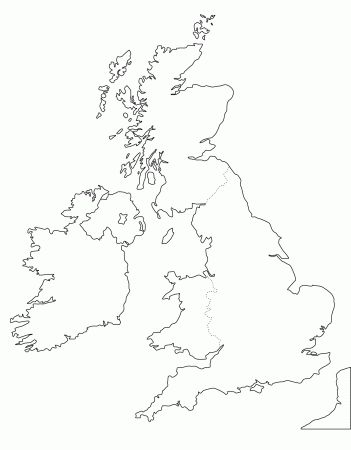 Printable Blank Map of the UK