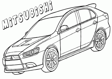 Mitsubishi coloring pages | Coloring pages to download and print