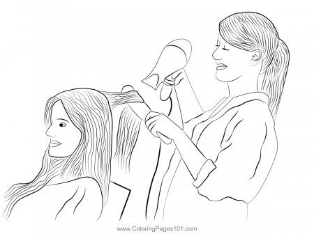 Hairdresser 4 Coloring Page for Kids - Free Hairdressers Printable Coloring  Pages Online for Kids - ColoringPages101.com | Coloring Pages for Kids