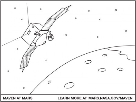MAVEN at Mars, Coloring Sheet – NASA's InSight Mars Lander