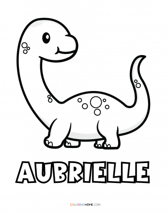 Aubrielle dinosaur coloring page