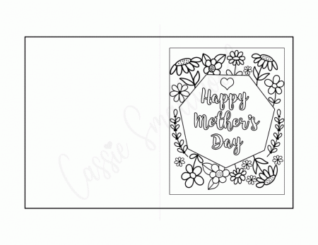 26 Unique Printable Mother's Day Cards To Color {PDF} - Cassie Smallwood