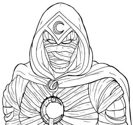 Print Moon Knight coloring page Coloring Page - Free Printable Coloring  Pages for Kids