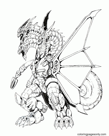 King Ghidorah Coloring Pages - Coloring Pages For Kids And Adults