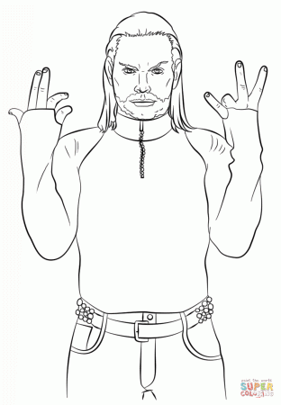 WWE Jeff Hardy coloring page | Free Printable Coloring Pages