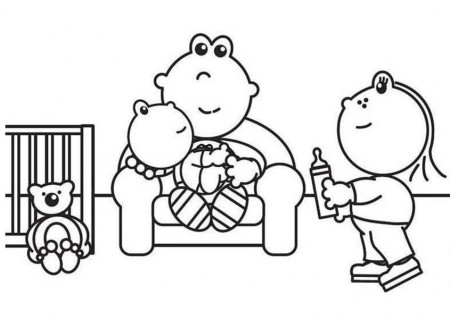Frokkie and Lola Give Milk to Their Children Coloring Pages ...