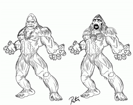 Definition Free Printable Bigfoot Coloring Pages Sketch Coloring ...