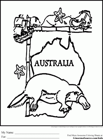 Australia Colouring Pages - GINORMAsource Kids