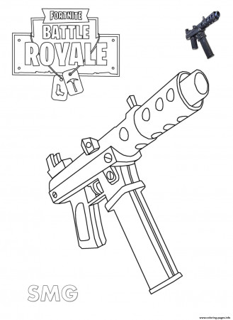 Coloring pages: Print Machine Pistol Fortnite Coloring In ...