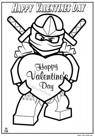 Lovely Valentine Ninja Coloring Page – Gotoplus.me