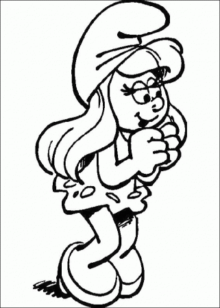 Smurfette coloring page