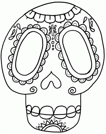 Forms Day Of The Dead Skull Coloring Pages Az Coloring Pages ...