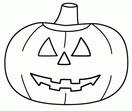 Pumpkin/Jack-o-Lantern - Coloring Page (Halloween)